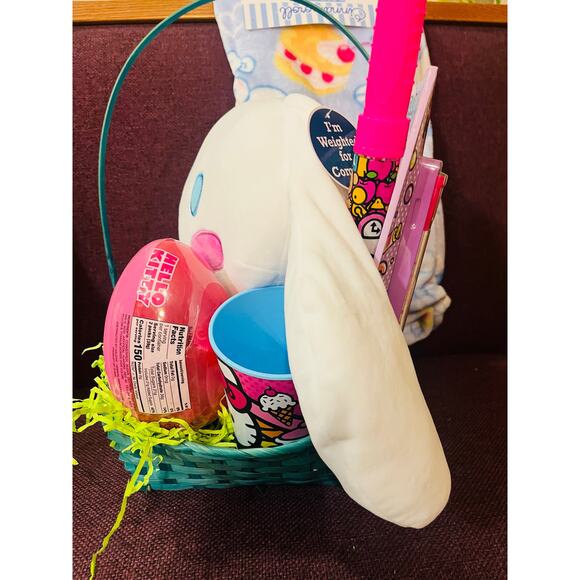 Hello Kitty Cinnamoroll 40 50 preschool soft throw easter Basket bundle Large - Picture 4 of 6